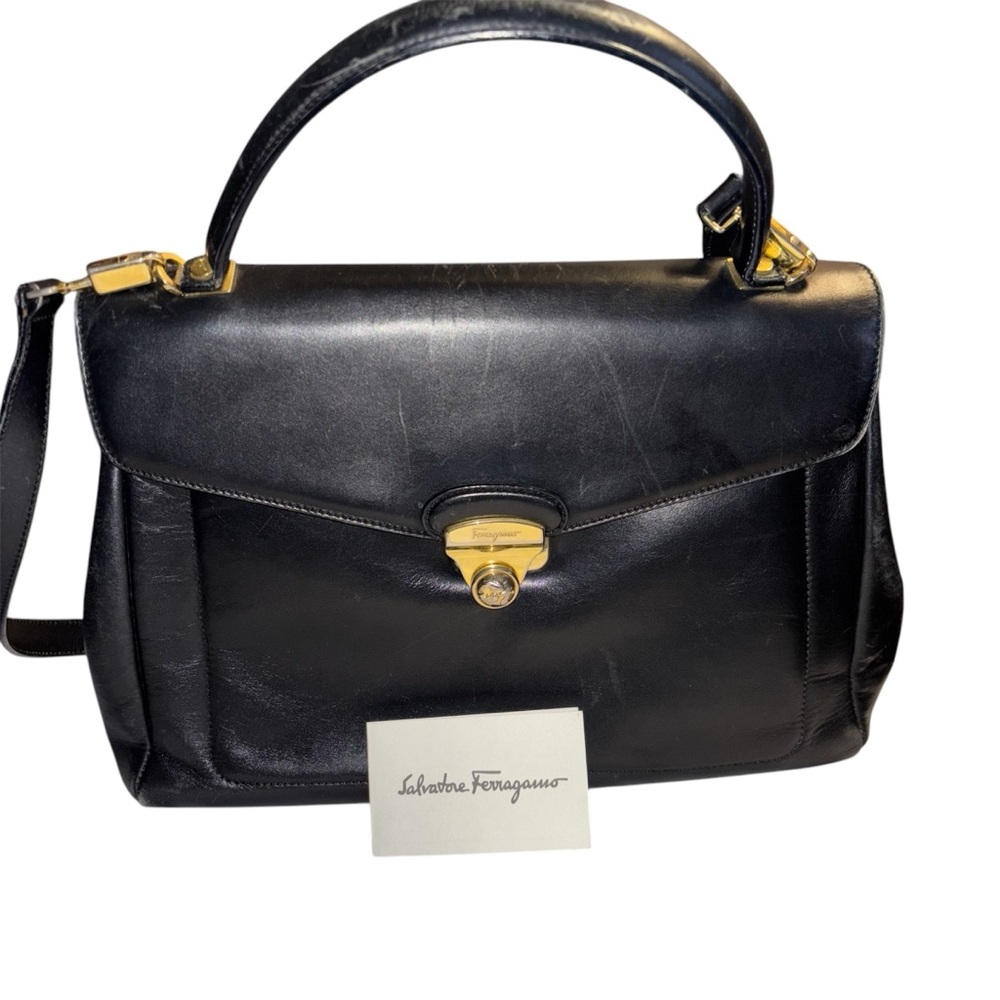 Vintage Salvatore Ferragamo Black Satchel